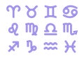 Zodiac sign 3d icon set. Horoscope, astrology symbols. Vector illustration Royalty Free Stock Photo